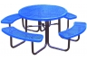 Commercial Park 46" Round Table- Portable, Diamond, Blue