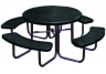 Commercial Park 46" Round Table- Portable, Diamond, Black