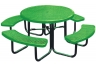Commercial Park 46" Round Table- Portable, Diamond, Green