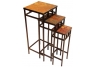 3 piece slate square plant stands w/ slate tops