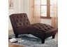 Brown Microfiber Chaise Lounge