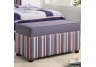 Kids Blue Striped Storage Bench