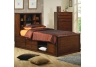Bookcase Bed in Warm Brown