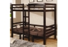 Dark Wood Convertible Twin Bunk Bed