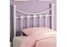 Twin White Metal Headboard