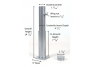 Galvanized In Ground Umbrella Base Stand Dimension Illustration