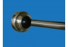 Rotator Rod | Rotating Curved Shower Rod | Brushed Nickel & Black Accents