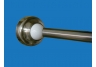 Rotator Rod | Rotating Curved Shower Rod | Brushed Nickel & White Accents