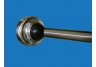 Rotator Rod | Rotating Curved Shower Rod | Bright Chrome & Black Accents