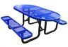 oval expanded metal picnic table