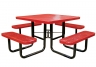 Square expanded picnic table
