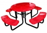 round perforated picnic table