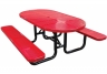 Oval perforated table