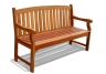Outdoor Wood Bench with Back