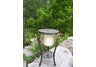 Cast Aluminum Candle Holder With Candle