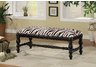 Upholstered Zebra Print Bench
