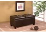 Contemporary Faux Leather Rectangular Storage Ottoman with Hinged Top