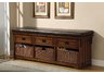 Large Storage Bench with Baskets