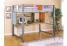 Teen Trends Full Loft Study Bunk Bed (ships in 2 cartons)
