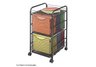 Onyx Mesh File Cart with 2 File Drawers