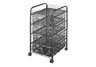Onyx Mesh File Cart with 4 Drawers