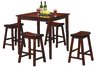 Saddleback 5PC Solidwood Dinette Collection Set in Warm Cherry Finish