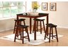 Saddleback 5Pc MDF Dinette Collection Set in Black/Cherry finish