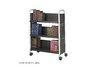 Scoot Single Sided 3 Shelf Book Cart