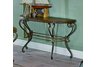 Copeland Sofa Table with leather edge banding