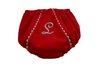 Bon Bon Collection Corduroy Diaper Cover - Red with White Trim, 0-12 Month