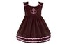 Bon Bon Collection Corduroy Dress - Brown with Light Pink Trim, 0-6 Month