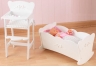 Tiffany Bow Lil Doll Cradle & High Chair