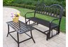 Rochester Iron Glider and Coffee Table Set