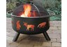 Big Sky Firepit w/ Wildlife Design, Black