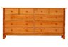 CHERRY MISSION 10 DRAWER WIDE DRESSER