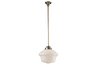 School House 1-Light Pendant in Antique Brass