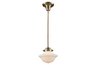 School House 1-Light Pendant in Antique Brass