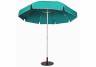 7.5 ft Round White Aluminum Umbrella with Fiberglass Ribs and Tilt