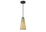 Lumino 1-Light Pendant in Hazy Beige in Matte Bk finish