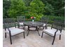Stone Art 44 Inch Deep Seating 5pc Chat Set with Cushions
