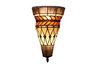 Glass Leaf 2-Light Sconce in Tiffany Bronze