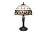 Angel Wing 2 Light Table Lamp in Tiffany Bronze with Tiffany Glass Shade