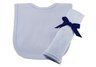 Princess Linens Cotton Knit Bib and Burp Pad Set - Blue
