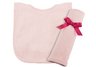 Princess Linens Cotton Knit Bib and Burp Pad Set - Pink