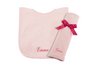 Princess Linens Cotton Knit Bib and Burp Pad Set - Pink