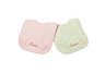 Princess Linens Cotton Knit Bib Set - Pink and Sage