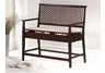 Highlander Counter Height Bench with Arms in Merlot finish