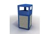 38-Gallon StoneTec Trash Receptacle w Dome Lid