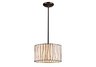 Lineas 1-Light Pendant in Black Chrome