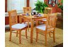 Liz Dining Set Collection with 4 Chairs in Natural finish